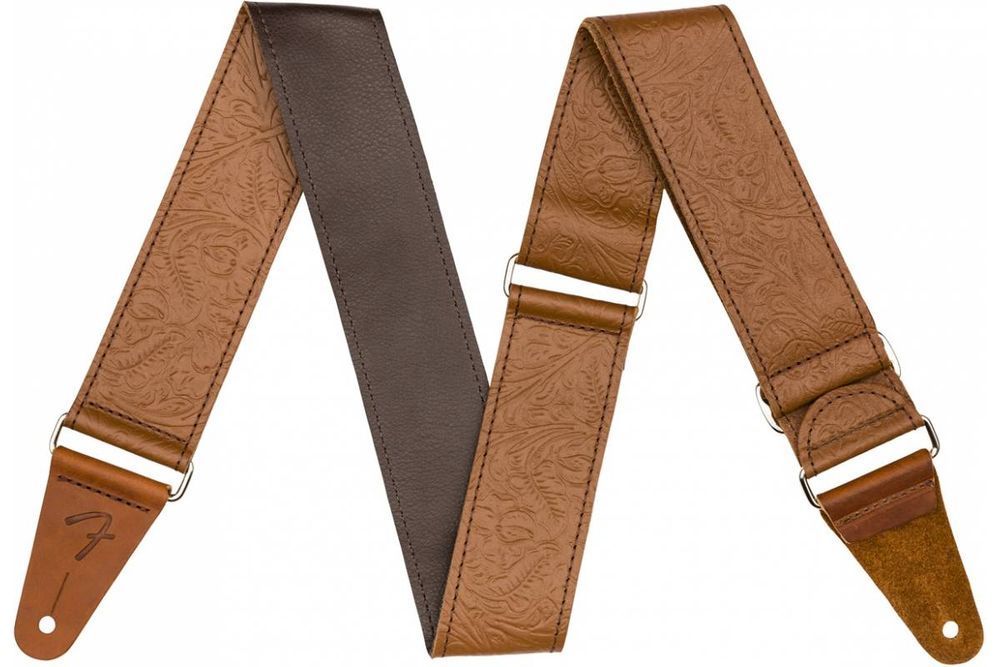 FENDER STRAP 2" TOOLED LEATHER BROWN Ремінь гітарний FE-0596 фото