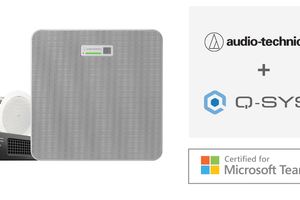 Стельовий мікрофон Audio-Technica ATND1061DAN із системою Q-SYS, сертифікований для кімнат Microsoft Teams