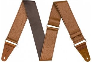 FENDER STRAP 2" TOOLED LEATHER BROWN Ремінь гітарний FE-0596 фото