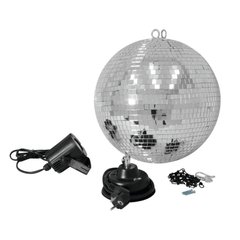 Зеркальный шар Eurolite Mirror Ball Set 30cm with LED Spot (50101861) фото 1