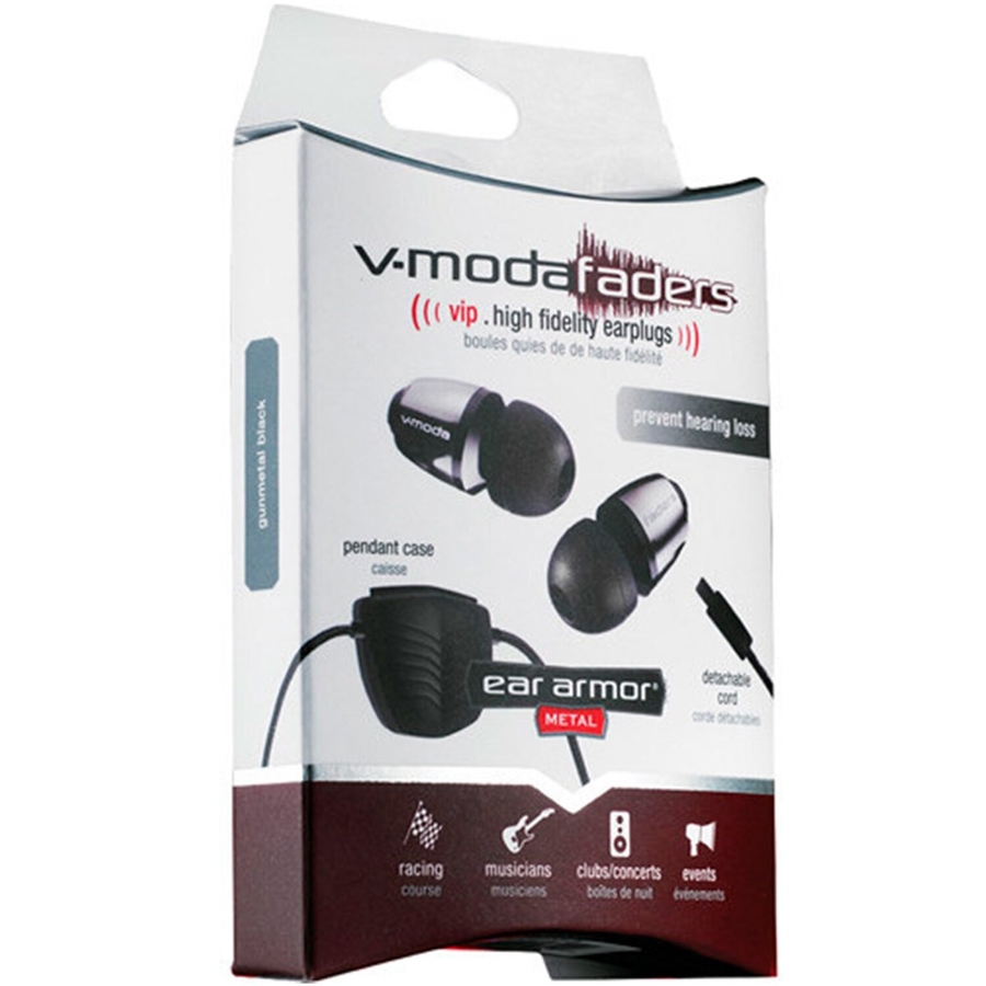Міні навушники V-Moda Faders VIP - Gunmetal Earplugs EA-VFD-Gun Black фото 4