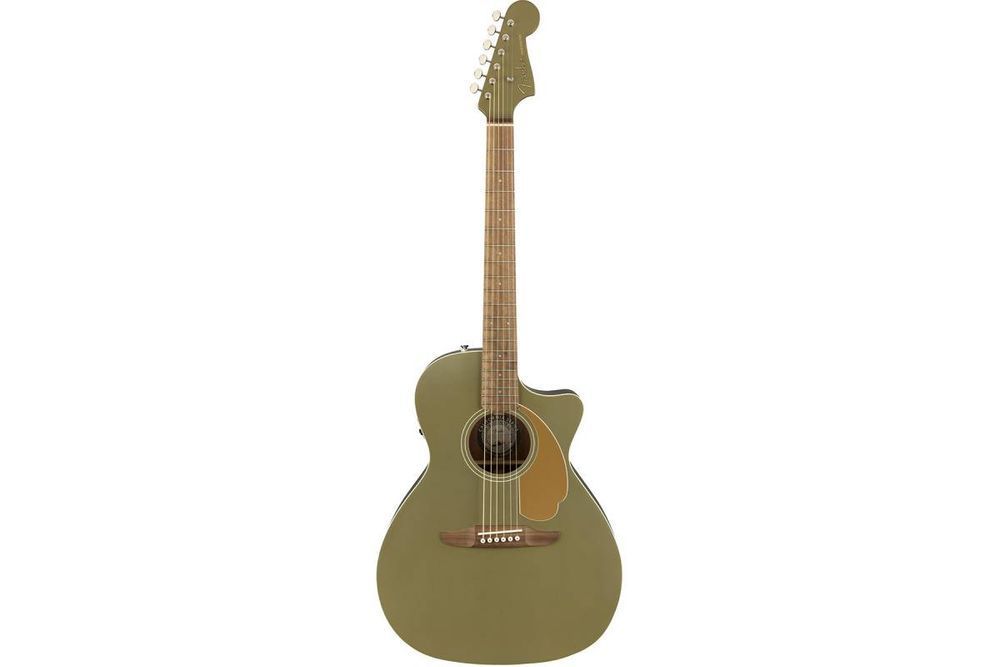 FENDER NEWPORTER PLAYER ICE OLIVE SATIN Гитара электроакустическая FE-0426 фото