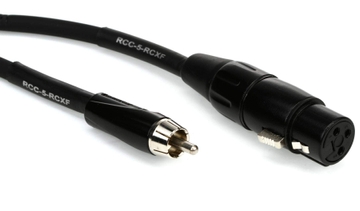 Коммутационный кабель — разъемы RCA "тюльпан" на XLR Female "мама" Roland RCC-5-RCXF (1,5 метра) фото 1