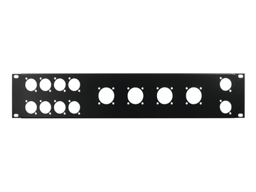 Панель для рекових ящиків з підсилювачами OMNITRONIC Front Panel Z-19 8x D-Type/4xNL8/T 2U фото 1