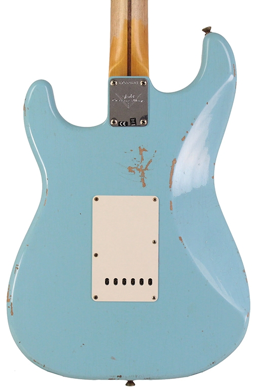 FENDER CUSTOM SHOP 1957 STRATOCASTER RELIC FADED AGED DAPHNE BLUE Електрогітара фото 2