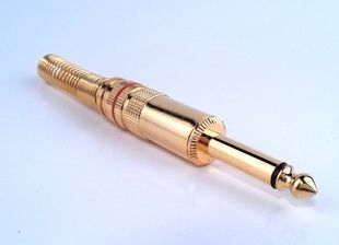 Штекер PROEL S250RD (моноджек) професійний, позолочений, з червоним кільцем PR-4222 фото
