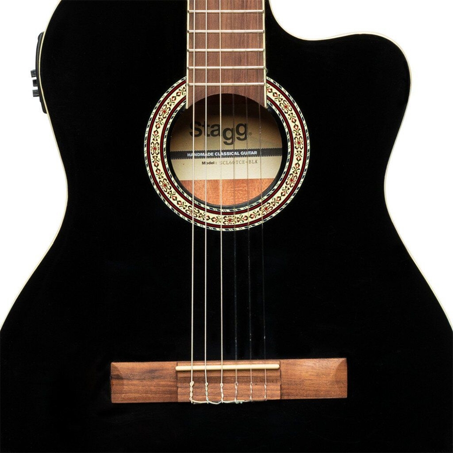 Классическая гитара с датчиком Stagg SCL60 TCE-BLK фото 3