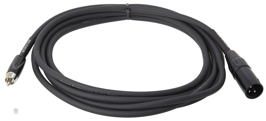 Коммутационный кабель — разъемы RCA "тюльпан" на XLR Male "папа" Roland RCC-5-RCXМ (1,5 метра) фото 4