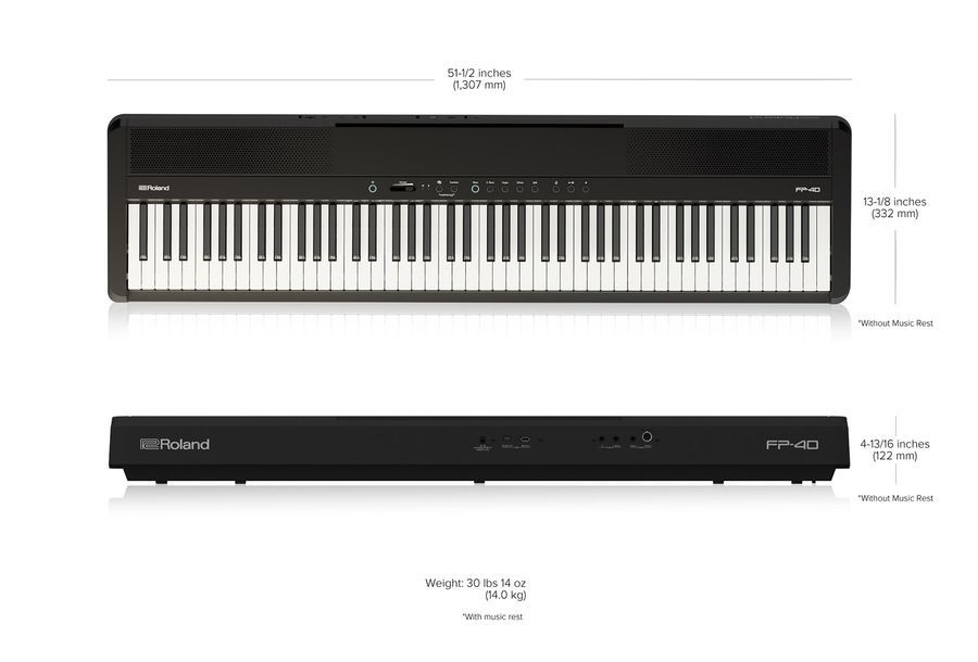 Цифрове піаніно Roland FP40 BK чорне RO-3037 фото