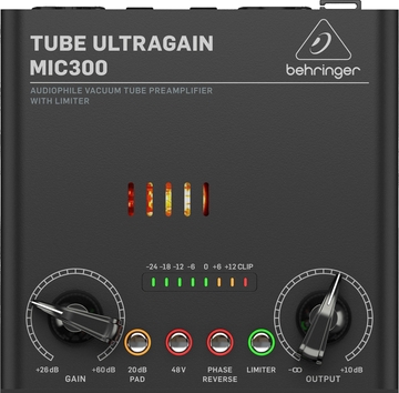 Ламповий мікрофонний підсилювач Behringer MIC300 TUBE ULTRAGAIN фото 1