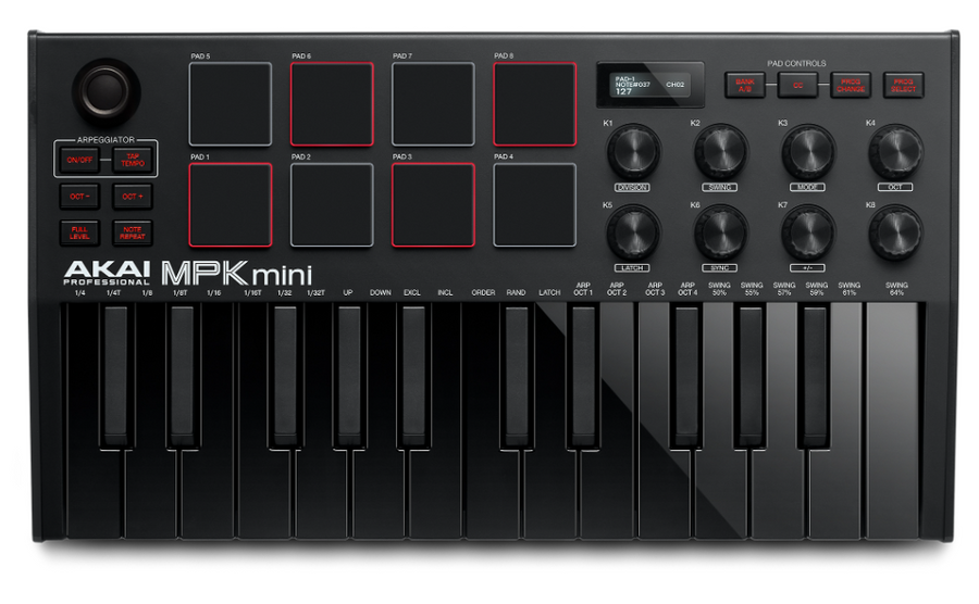 MIDI клавиатура AKAI MPK MINI MK3 Black фото 1