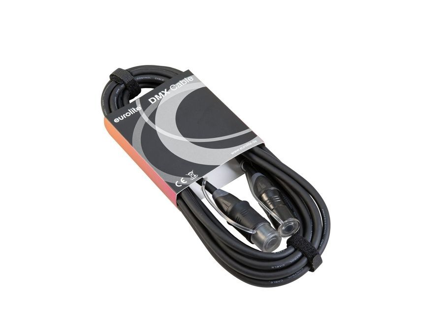 EUROLITE DMX cable EC-1 IP65 3pin 3m bk EL-0504 фото