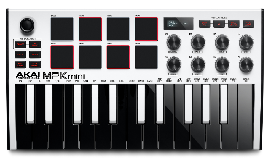 AKAI MPK mini ホワイト MIDI клавиатура AKAI MPK MINI MK3 White — купить от официального