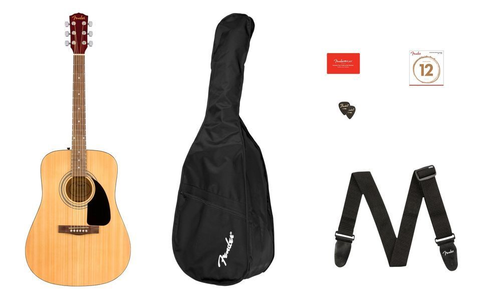 Гитарный набор FENDER FA-115 DREADNOUGHT PACK NATURAL WN V2 FE-0068 фото