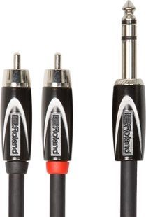 Кабель 2x RCA на стерео "Джек" 6,3 мм Roland RCC-5-TR2RV2 (1,5 метра) RO-2858 фото