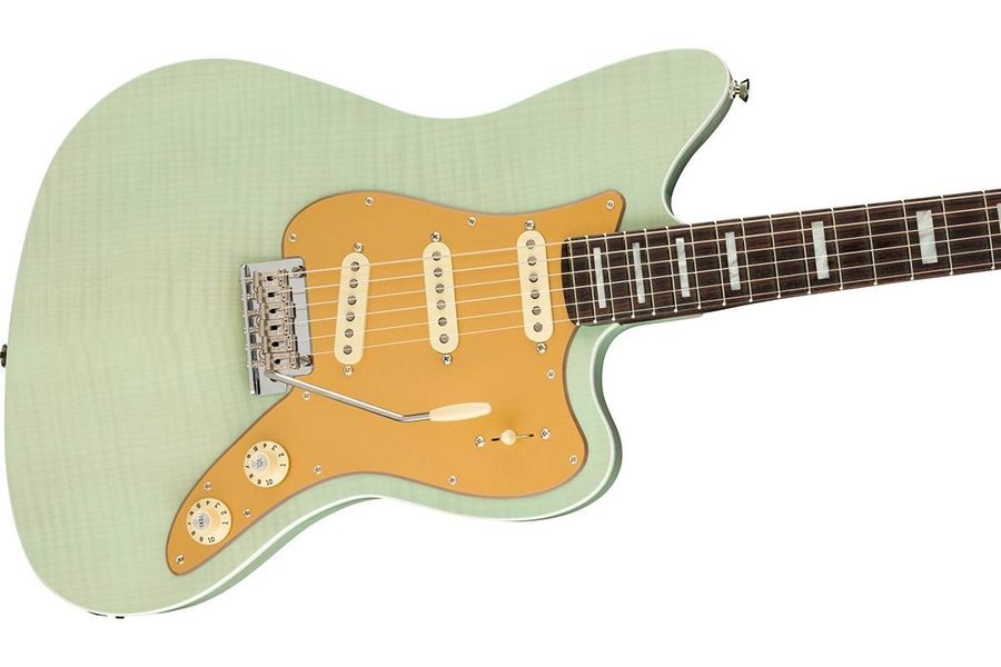 FENDER PARALLEL UNIVERSE II STRAT JAZZ DELUXE TRANSPARENT FADED SEAFOAM GREEN Електрогітара FE-0439 фото