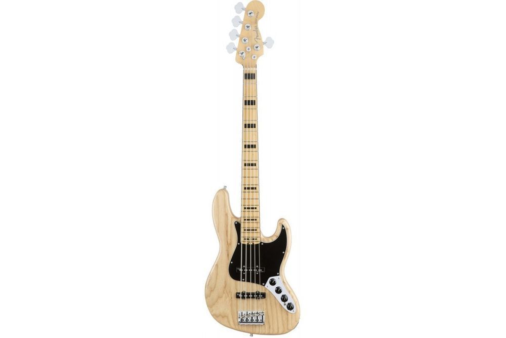 Бас-гитара Fender American Elite Jazz Bass V ASH MN Natural FE-0061 фото