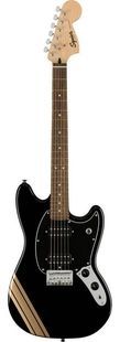SQUIER by FENDER BULLET MUSTANG FSR HH BLACK w/COMPETITION STRIPES Електрогітара SQ-0106 фото