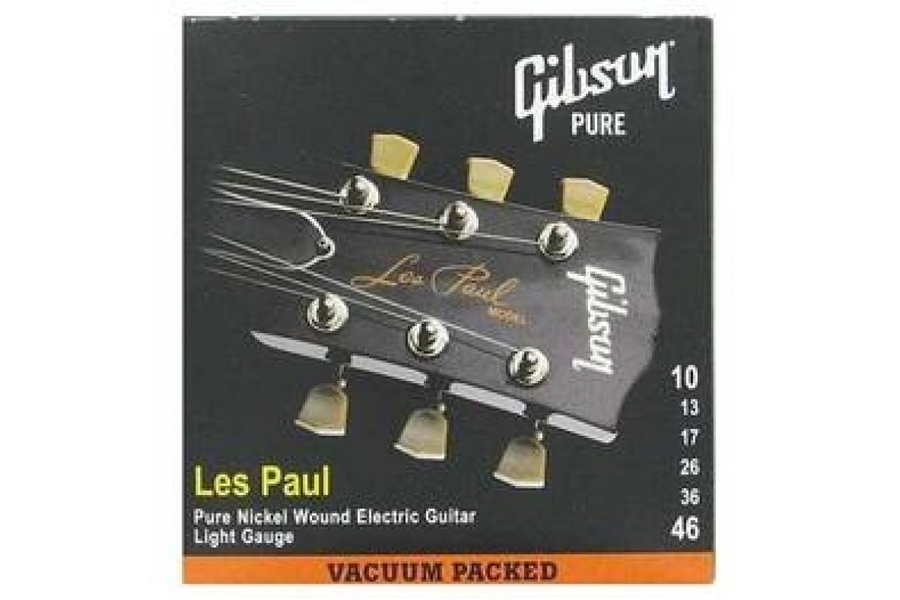 Струни для електрогітар Gibson SEG-LP10 Les Paul Pure Nickel Wound .010-.046 фото 1