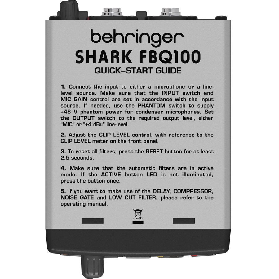 Подавлювач зворотного зв'язку Behringer Shark FBQ100 фото 5