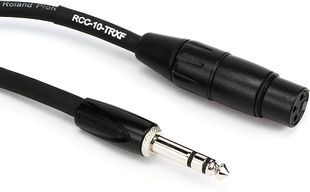 Симметричный коммутационный кабель 6.3 мм TRS "папа" на XLR "мама" Roland RCC-10-TRXF (3 метра) RO-2241 фото