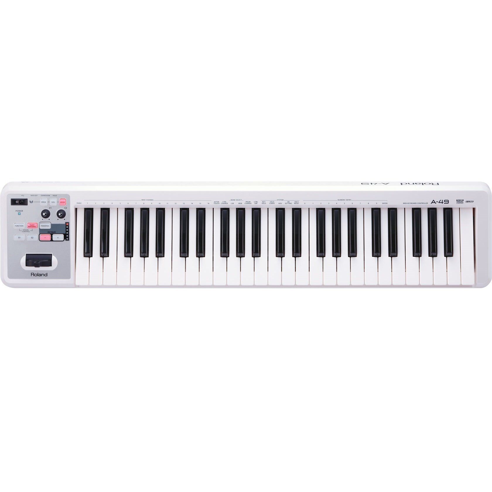 Roland A-49 White ホワイト Midi-клавиатура Roland A-49 Белая — купить от официального