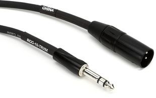 Симметричный коммутационный кабель 6.3 мм TRS "папа" на XLR "папа" Roland RCC-10-TRXМ (3 метра) RO-2237 фото