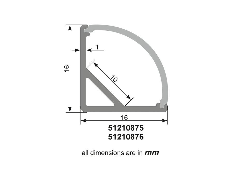EUROLITE Corner Profile f&uuml;r LED Strip silber 2m EL-0444 фото