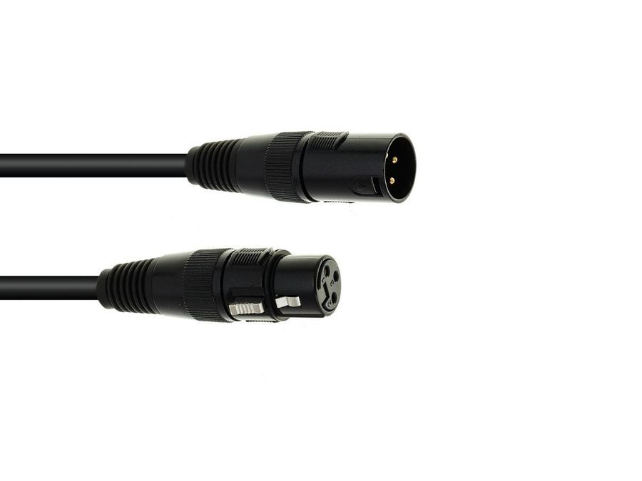 EUROLITE DMX cable XLR 3pin 15m bk EL-0508 фото