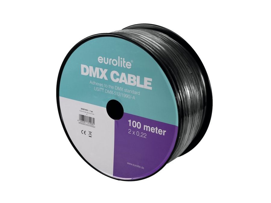 EUROLITE DMX cable XLR 3pin 15m bk EL-0508 фото