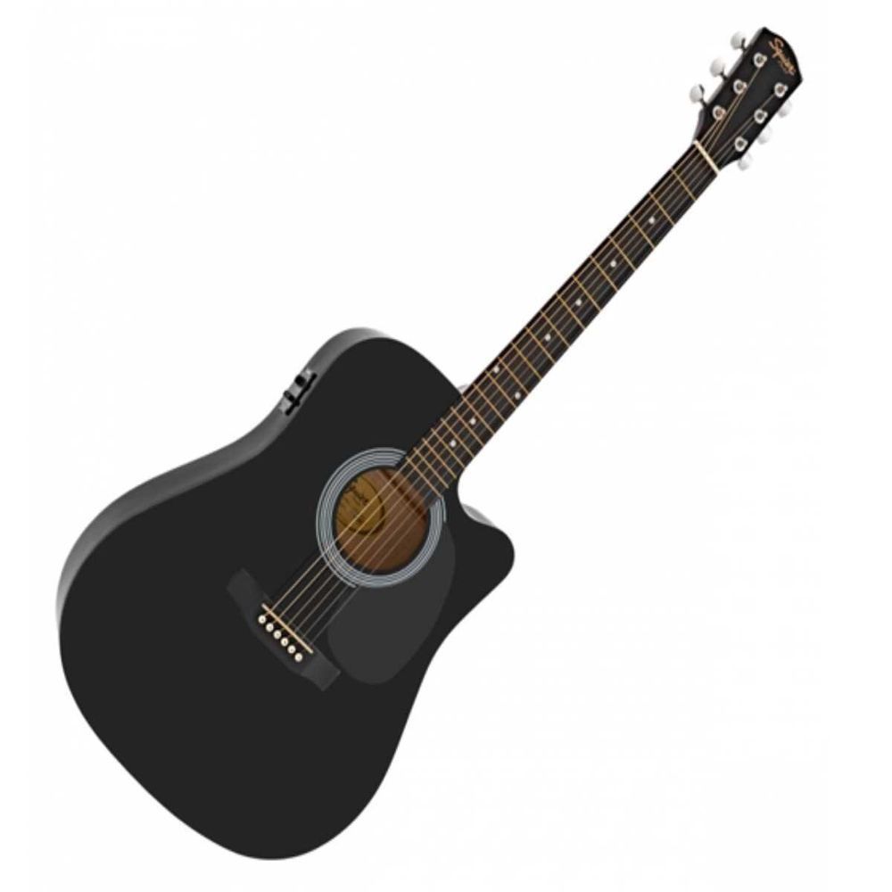 Электроакустическая гитара Squier by Fender SA-150CE Black SQ-0016 фото