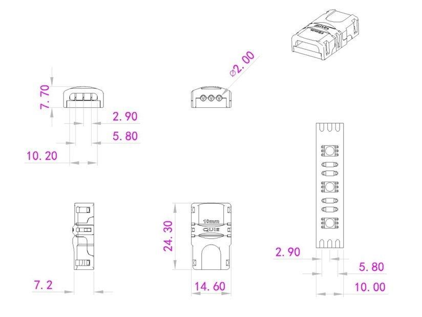 EUROLITE LED Strip Power Contact 3Pin 10mm EL-1092 фото