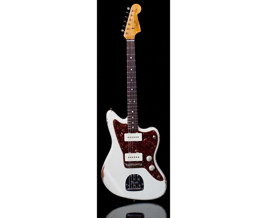 FENDER CUSTOM SHOP 1965 JAZZMASTER RELIC AGED OLYMPIC WHITE NAMM LIMITED Електрогітара фото 2
