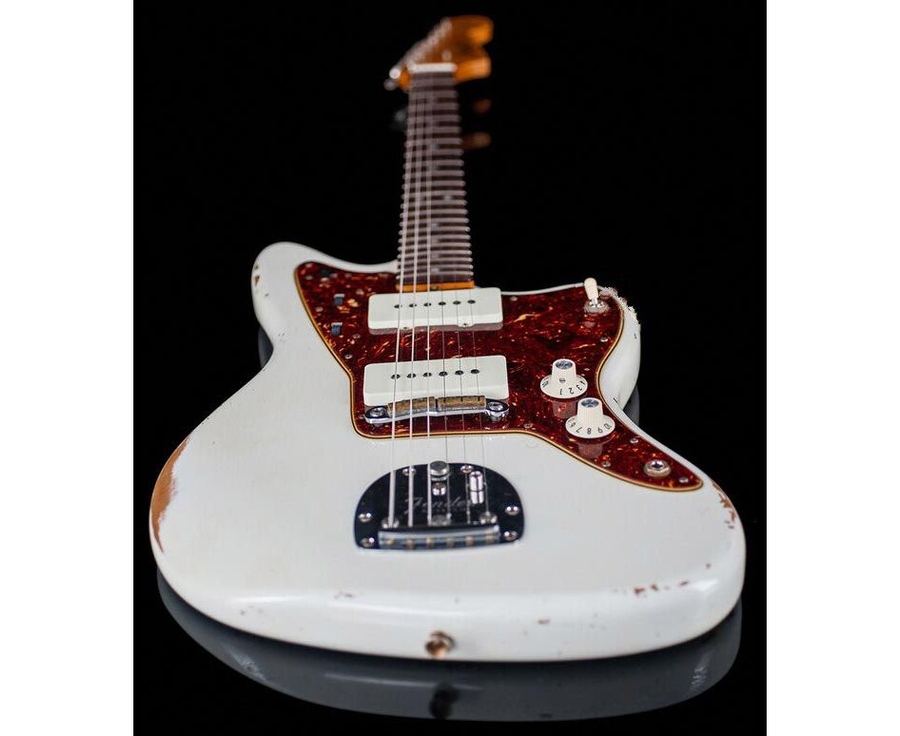 FENDER CUSTOM SHOP 1965 JAZZMASTER RELIC AGED OLYMPIC WHITE NAMM LIMITED Електрогітара фото 4