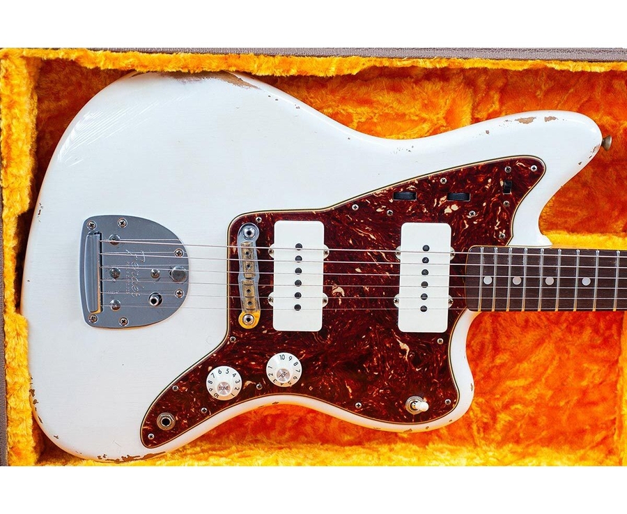 FENDER CUSTOM SHOP 1965 JAZZMASTER RELIC AGED OLYMPIC WHITE NAMM LIMITED Електрогітара фото 6