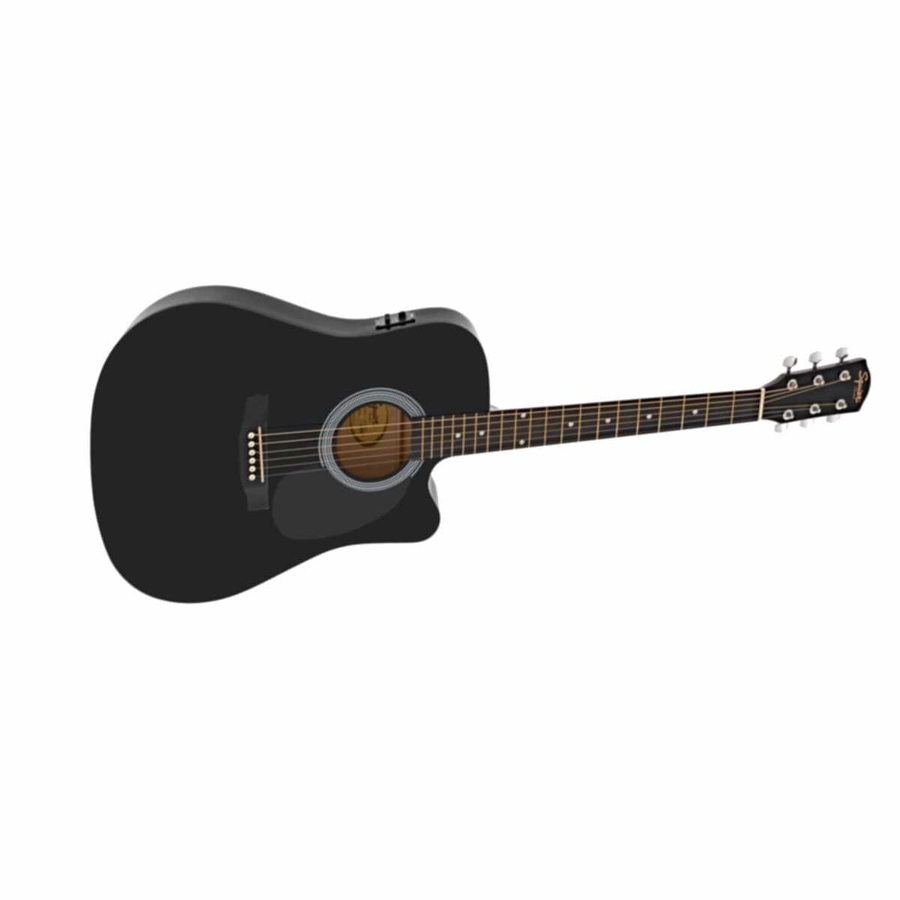 Электроакустическая гитара Squier by Fender SA-150CE Black фото 3