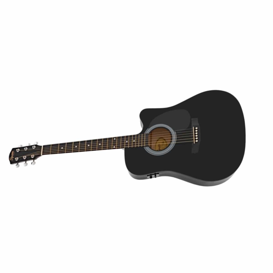 Электроакустическая гитара Squier by Fender SA-150CE Black фото 4
