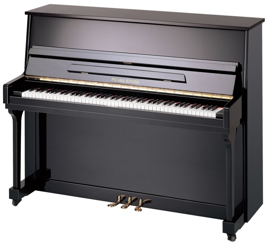 Акустическое пианино Pearl River UP115M2 Ebony+B черного цвета, с банкеткой фото 1