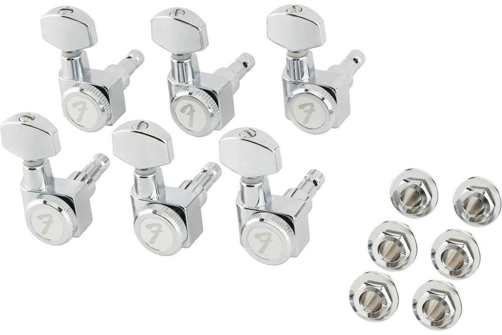 FENDER LOCKING MACHINE HEADS FOR STRATOCASTER/TELECASTER ALL SHORT POST CHROME Колки для гитары FE-0398 фото