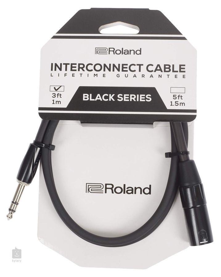 Симметричный коммутационный кабель 6.3 мм TRS "папа" на XLR "папа" Roland RCC-3-TRXМ (1 метр) RO-2235 фото