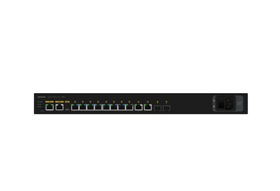 Комутатор NETGEAR M4250-10G2XF-PoE++ (GSM4212UX) 8x1GE Ultra90 PoE++ (720Вт), 2x1GE, 2xSFP, AV Line керований L2 GSM4212UX-100EUS фото