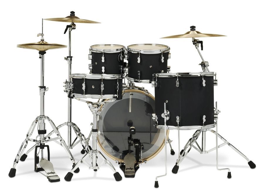 PDP PDCM2215RB Concept Maple Shell Pack, 5pc, 22" Satin Black Finish Ply PD-0015 фото