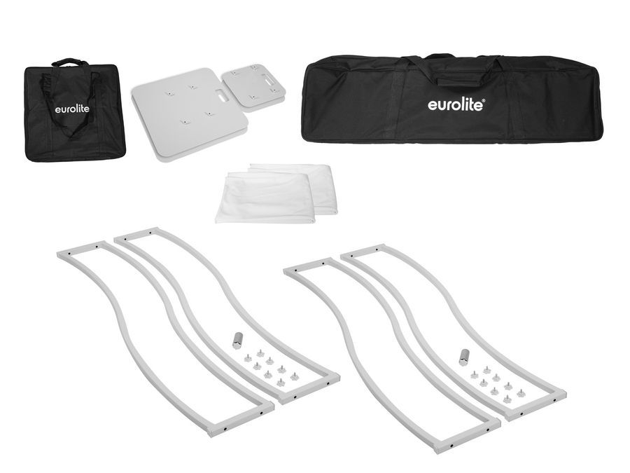 EUROLITE 2x Stage Stand 150cm curved incl. Cover and Bag, white EL-0256 фото