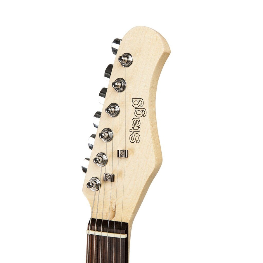 Электрогитара, форма: Stratocaster Stagg S300 BK фото 4