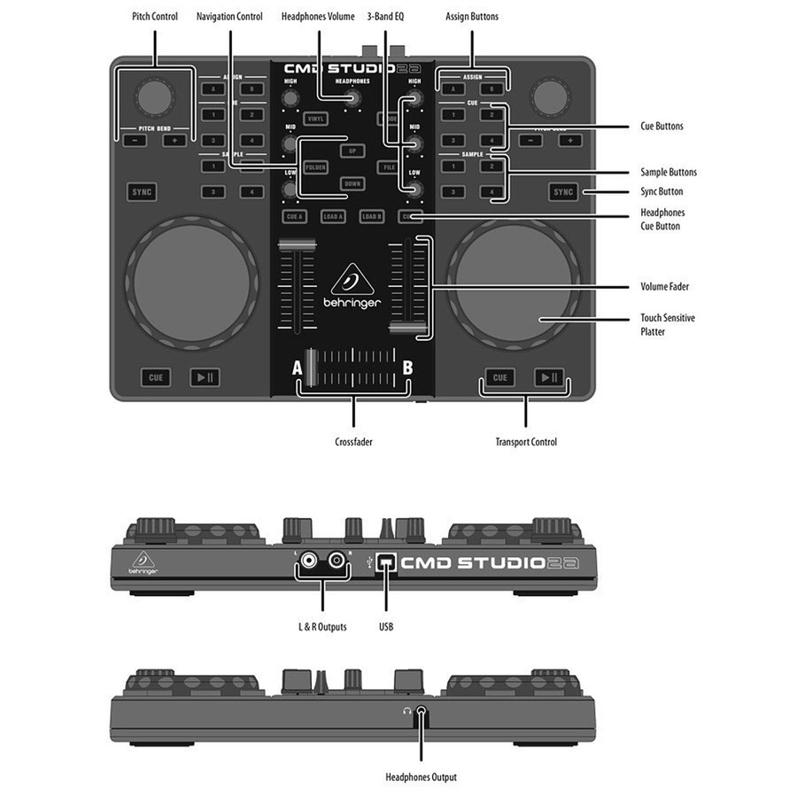 DJ MIDI-контроллер Behringer CMD STUDIO 2A фото 7