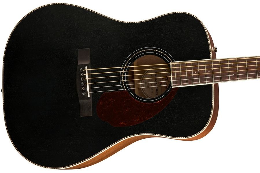 FENDER PM-1E DREADNOUGHT MAHOGANY BLACK TOP LTD Гитара электроакустическая FE-0541 фото