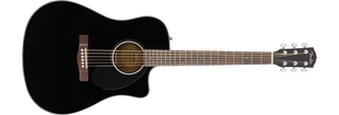 FENDER CD-60SCE BLACK WN Гитара электроакустическая фото 1