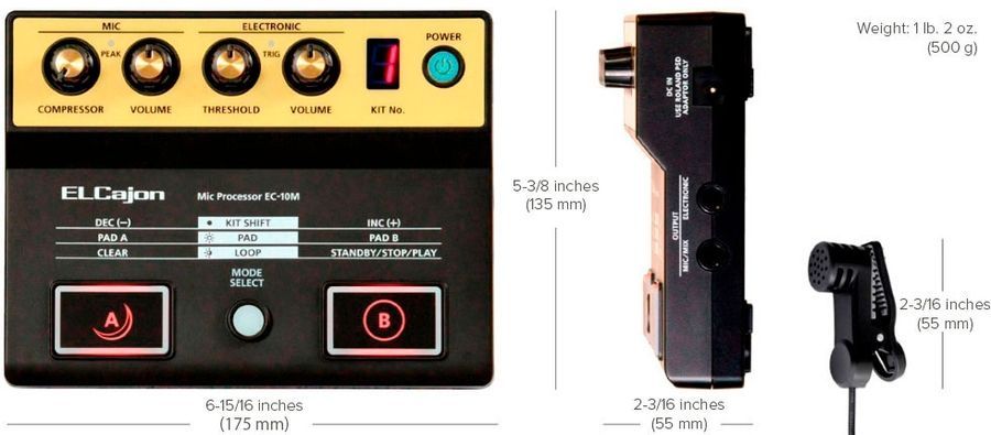 Процесор для кахона Roland EC-10M RO-2122 фото
