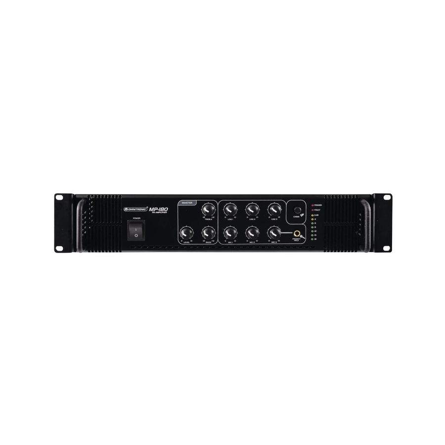 Трансляційний підсилювач Omnitronic MP180 (80709630) фото 1
