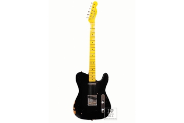 FENDER CUSTOM SHOP ROASTED PINE DOUBLE ESQUIRE RELIC AGED BLACK Электрогитара фото 1